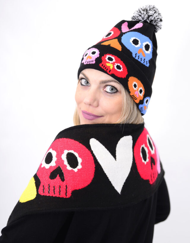 Gorro y Bufanda "Skull" colores