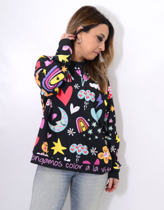 Sudadera "Pongamos color a la vida"