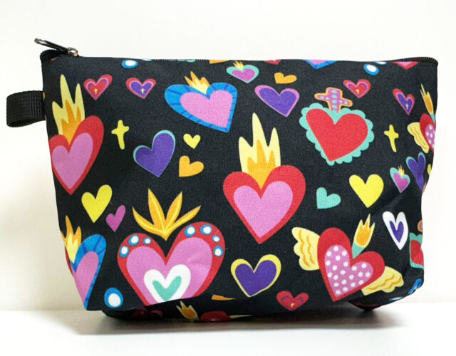 Estuche/Neceser "Corazones mexicanos"